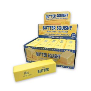 SQUEEZE TOY MEDIUM SIZE SQUARE BUTTER 8PCS