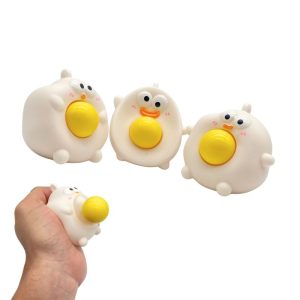 SQUEEZE TOY FUNNY FACE EGG POP OUT 12PCS