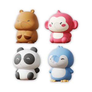 SQUEEZE TOY BLOW BUBBLES RANDOM BABY ANIMALS 12PCS