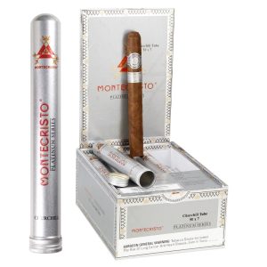 MONTECRISTO PLATINUM CHURCHILL TUBE 7X50 CIGARS 15PCS
