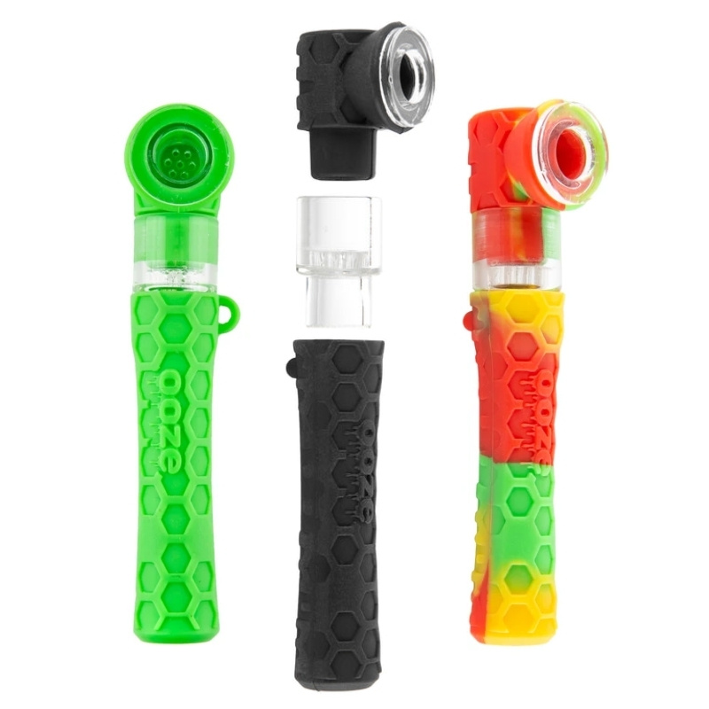 OOZE PIPER SILICONE GLASS PIPE + CHILLUM 1PC - Image 2