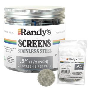 RANDYS SCREENS STAINLESS .5" (1/2 INCH) 20 SCREENS PER PACK