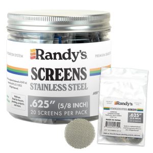 RANDYS SCREENS STAINLESS .625" (5/8 INCH) 20 SCREENS PER PACK