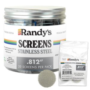 RANDYS SCREENS STAINLESS .812" (13/16 INCH) 20 SCREENS PER PACK