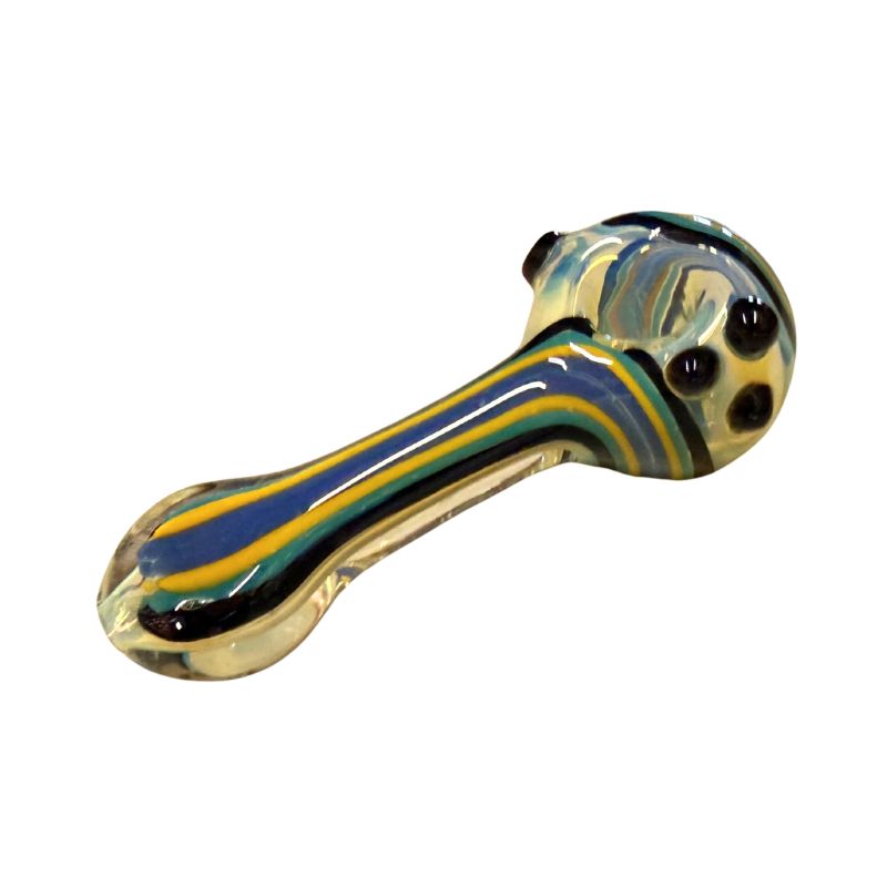 GLASS SPOON PIPE 4" (MIX COLORS) 2PCS