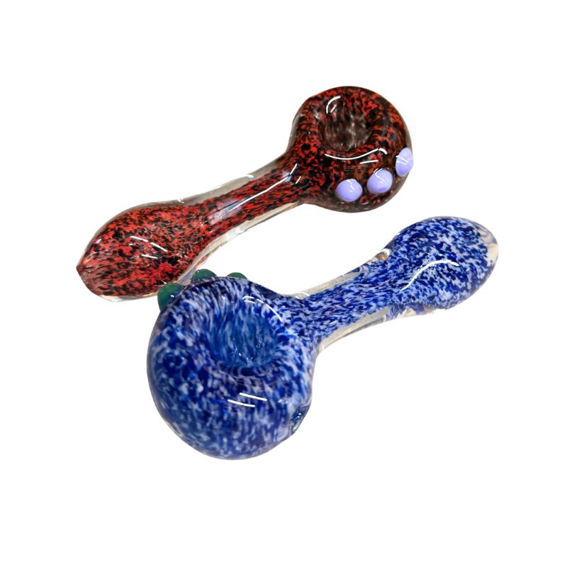 GLASS SPOON PIPE 4" (MIX COLORS) 2PCS