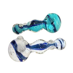 GLASS SPOON PIPE 4" (MIX COLORS) 2PCS