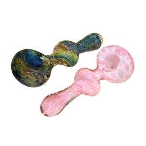 GLASS SPOON PIPE 4" (MIX COLORS) 2PCS