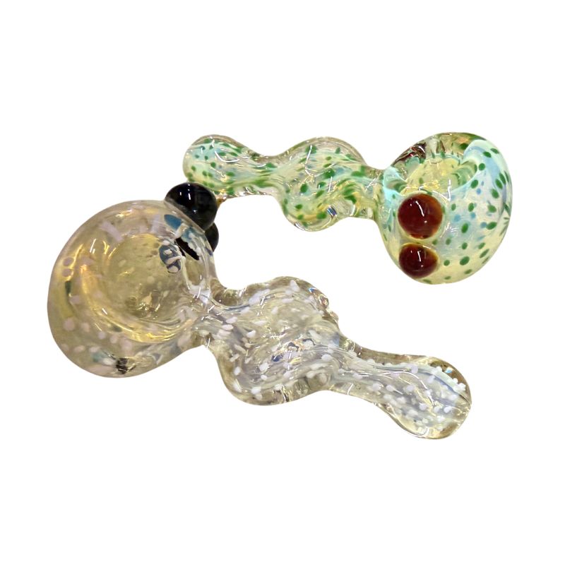 GLASS SPOON PIPE 4" (MIX COLORS) 2PCS