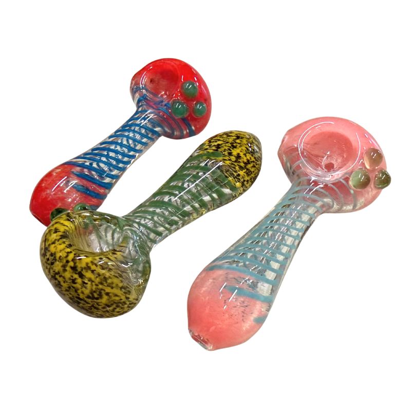 GLASS SPOON PIPE 3.5" (MIX COLORS) 3PCS