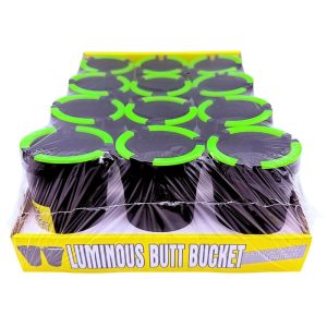 LUMINOUS BUTT BUCKET BLACK GLOW IN THE DARK 12PCS (#626)