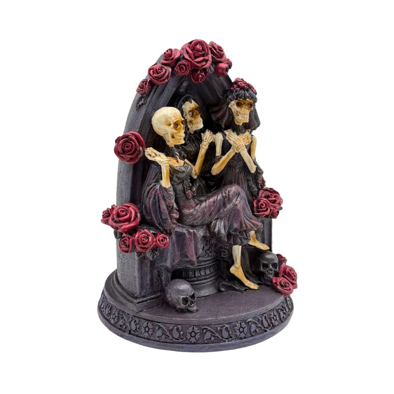 FUJIMA ROSES & SKELETON BACKFLOW BURNER (4.9"X4.8"X6.4") IBC65