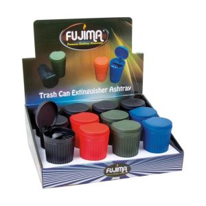 FUJIMA TRASH CAN EXTINGUISHER ASHTRAY 12PCS (MIXED COLORS) EX30