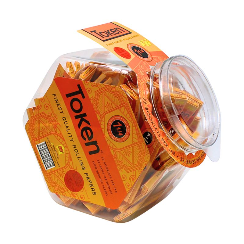 TOKEN FINEST ROLLIN PAPERS 1 1/4 $0.99 72CT JAR