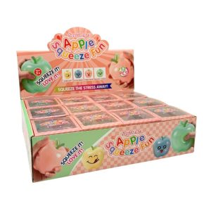 SQUEEZY TOY LIGHT COLORS APPLE 12PCS