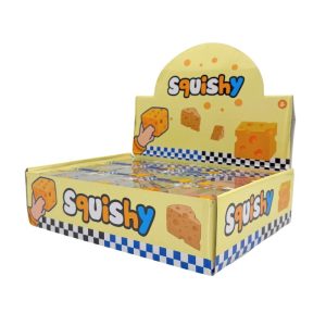 SQUEEZY TOY CHEESE CUBE 12PCS