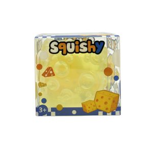 SQUEEZY TOY CHEESE CUBE 12PCS