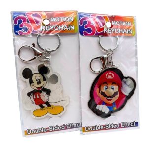 3D MOTION KEYCHAINS MIXED LENTICULAR DESIGNS 30PCS *SALE*